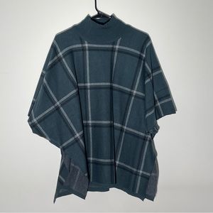 Women’s Plaid Sweater Poncho